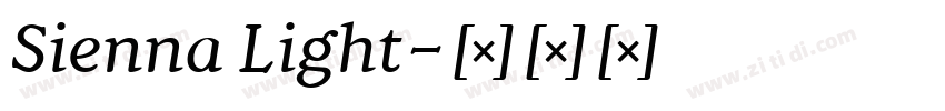 Sienna Light字体转换